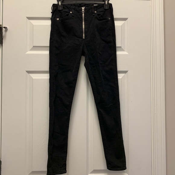 rag & bone Nina High Waist Ankle Skinny Jeans (No Fade) - Picture 1 of 3